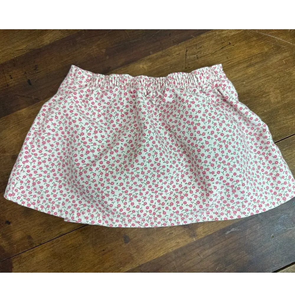 Baby Gap Vintage '03 Heavy Weight Cotton Floral Pleated Skirt & Bloomers 12-18 M
